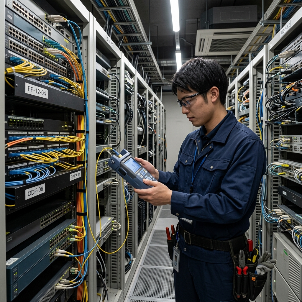 通信インフラ保守点検の様子